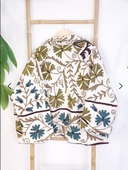 EDL Bol Suzani Bolero Jacket In Kakhi Multi