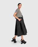 Alembika Short Jacket Dress In Stripes