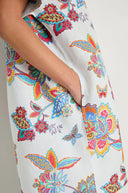 Sahara Botanical Floral  Linen Long Shirt