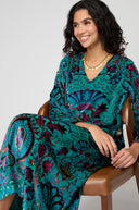 Sahara Winter Paisley Devore Dress Multi