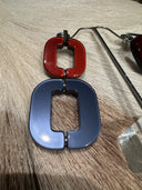 XAVIER-DEROME Double Earrings Blue/Red