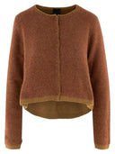 Rundholz Button Cardigan 849 In Bronze Lava Jacquard