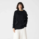 Bize Kariko Knit Top With Taffeta Swirls