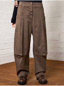 Lurdes Bergada Barrel Trousers In Chocolate