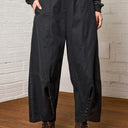 Lurdes Bergada Canvas Trousers with Hem Detail In Grey
