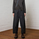 Lurdes Bergada Canvas Trousers with Hem Detail In Grey